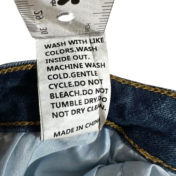 Shein Womens Low Rise Bootcut Jeans Stretch Dark Wash XS 2 Casual Y2k Streetwear - Picture 9 of 9